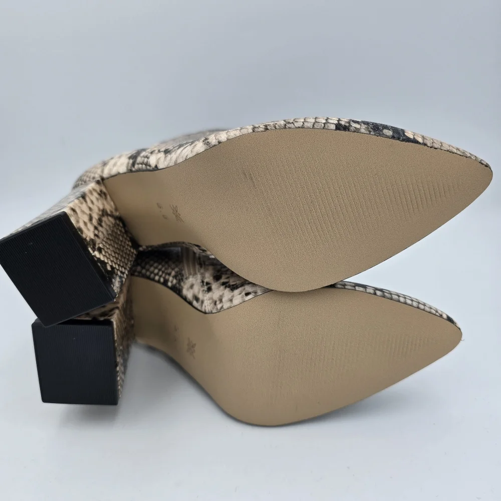 NWOT BCBGeneration Briel Booties, Women's 5.5, Natural Snake Print - Picture 12 of 16
